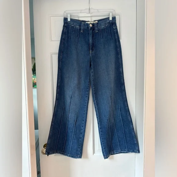 AMO Sara Trouser Dark Wash Wide Leg Striped in Delight Denim Jeans in Size 26 - Picture 8 of 16